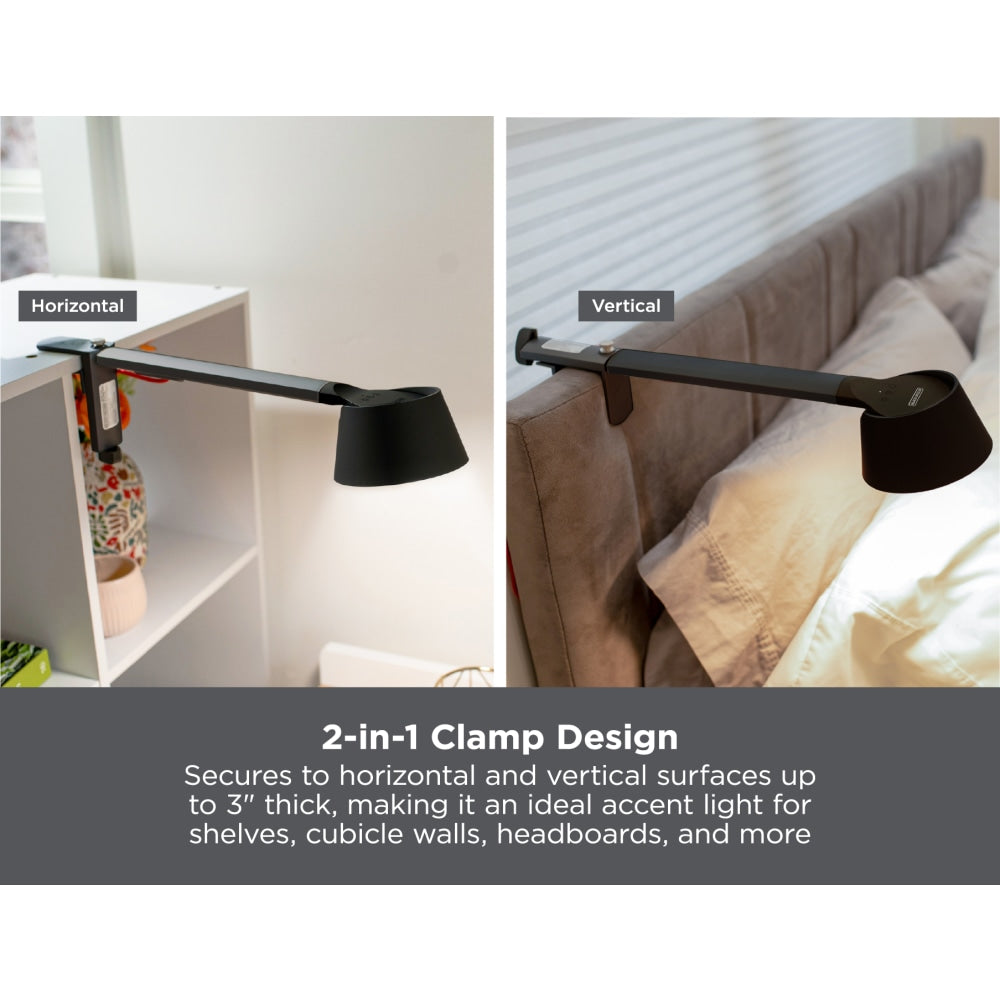 Black+Decker Verve Designer Series Smart LED Desk Lamp With Clamp Base, 4-1/16inH, Black