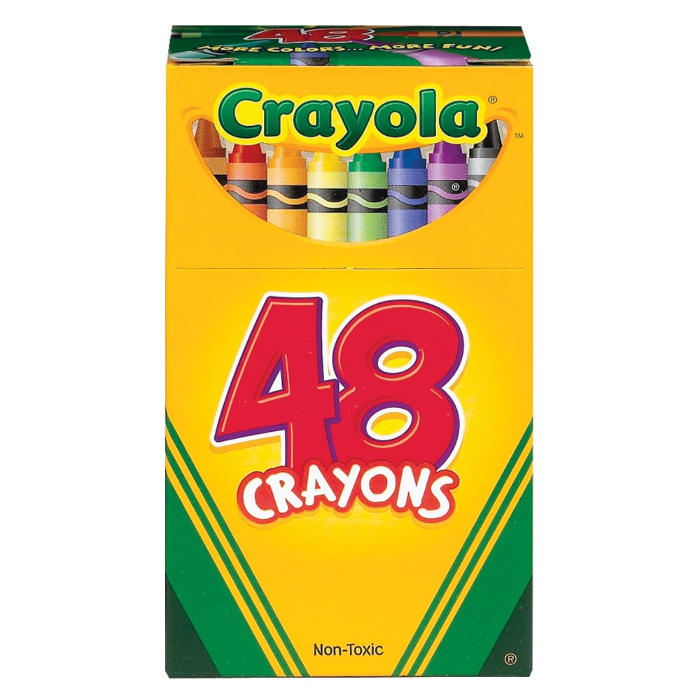 Crayola Crayons, Standard Size, Assorted Colors, Box Of 48 Crayons