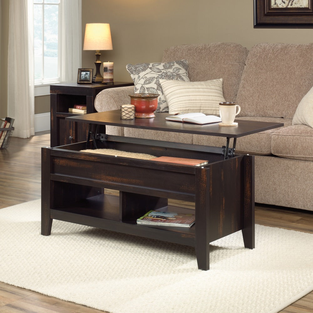 Sauder Dakota Pass Lift-Top Coffee Table, Char Pine