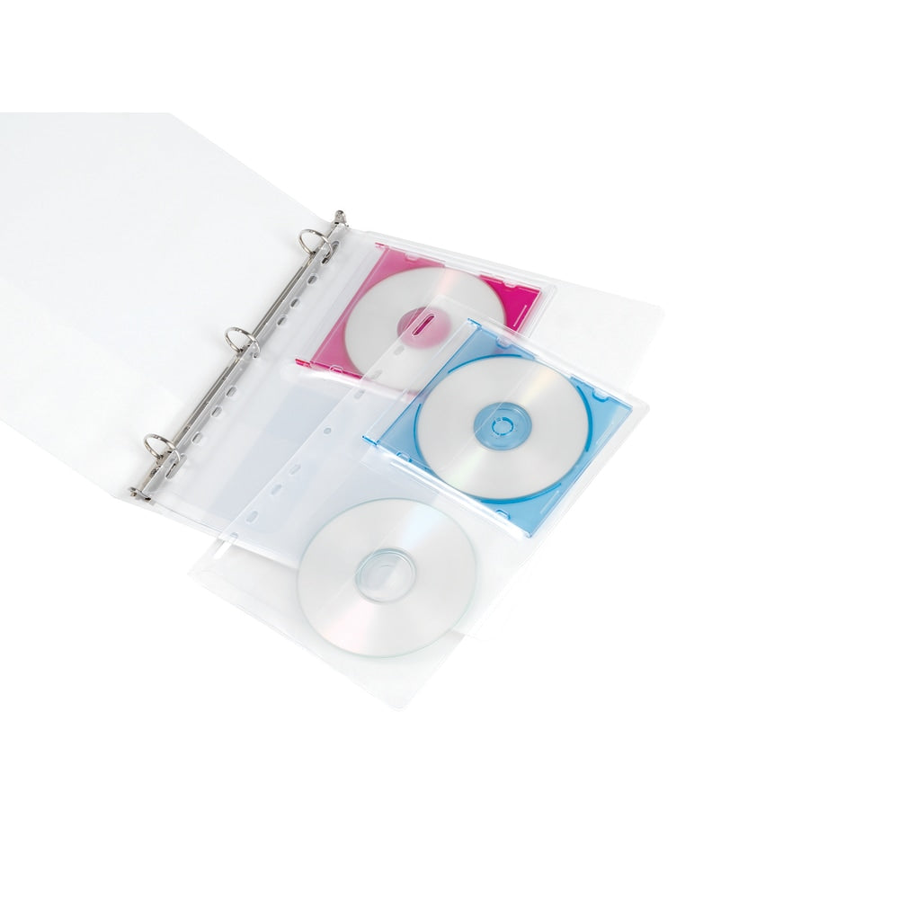 Office Depot Brand CD/DVD Binder Pages, 6in x 10 1/2in, Clear, Pack Of 10