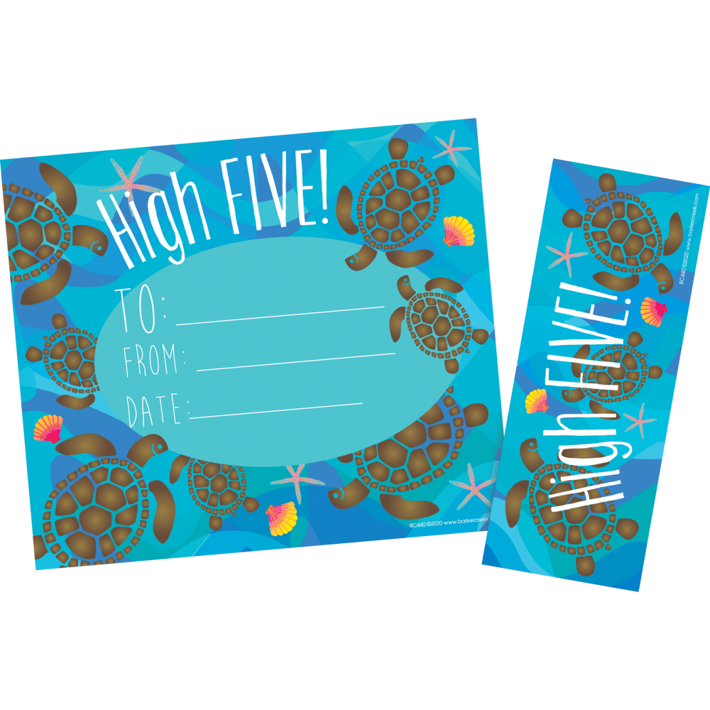 Barker Creek Kai Ola Awards & Bookmarks Set, High Five, 8-1/2in x 5-1/2in, Set Of 30