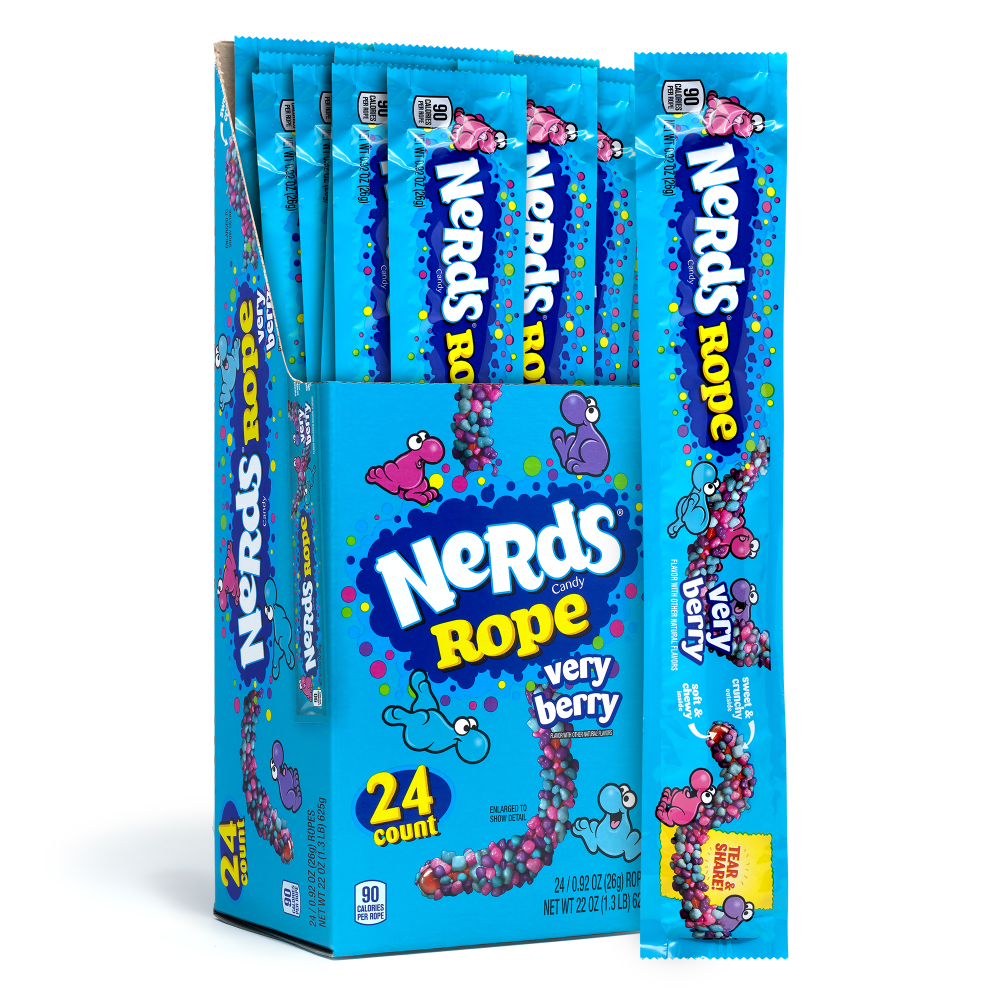 Nerds Rope Very Berry, Pack Of 24 Ropes