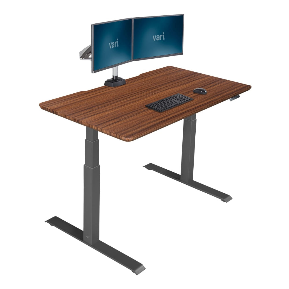 Vari Electric 60inW Standing Desk, Darkwood