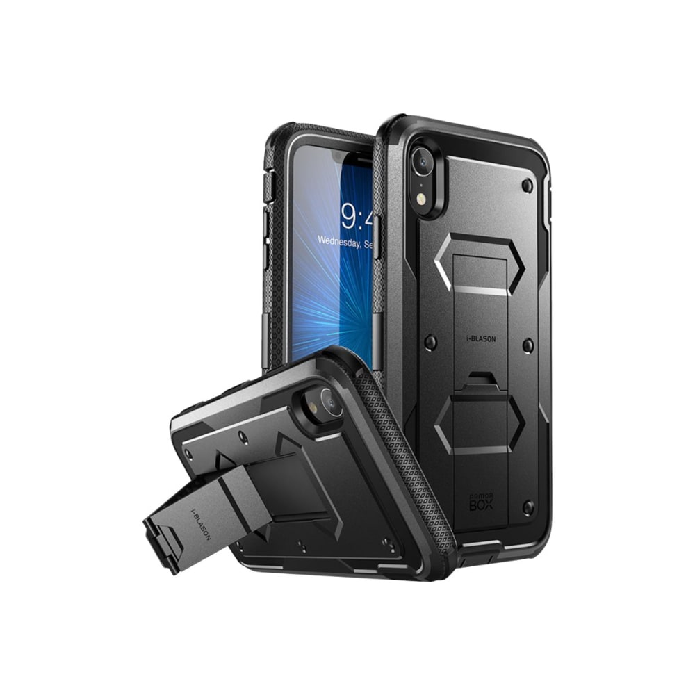 i-Blason ArmorBox Dual Layer - Protective case for cell phone - rugged - black - for Apple iPhone XR