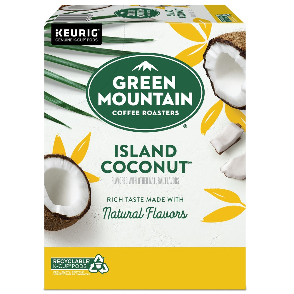 Green Mountain Coffee Single-Serve Coffee K-Cup, Island Coconut, Carton Of 24