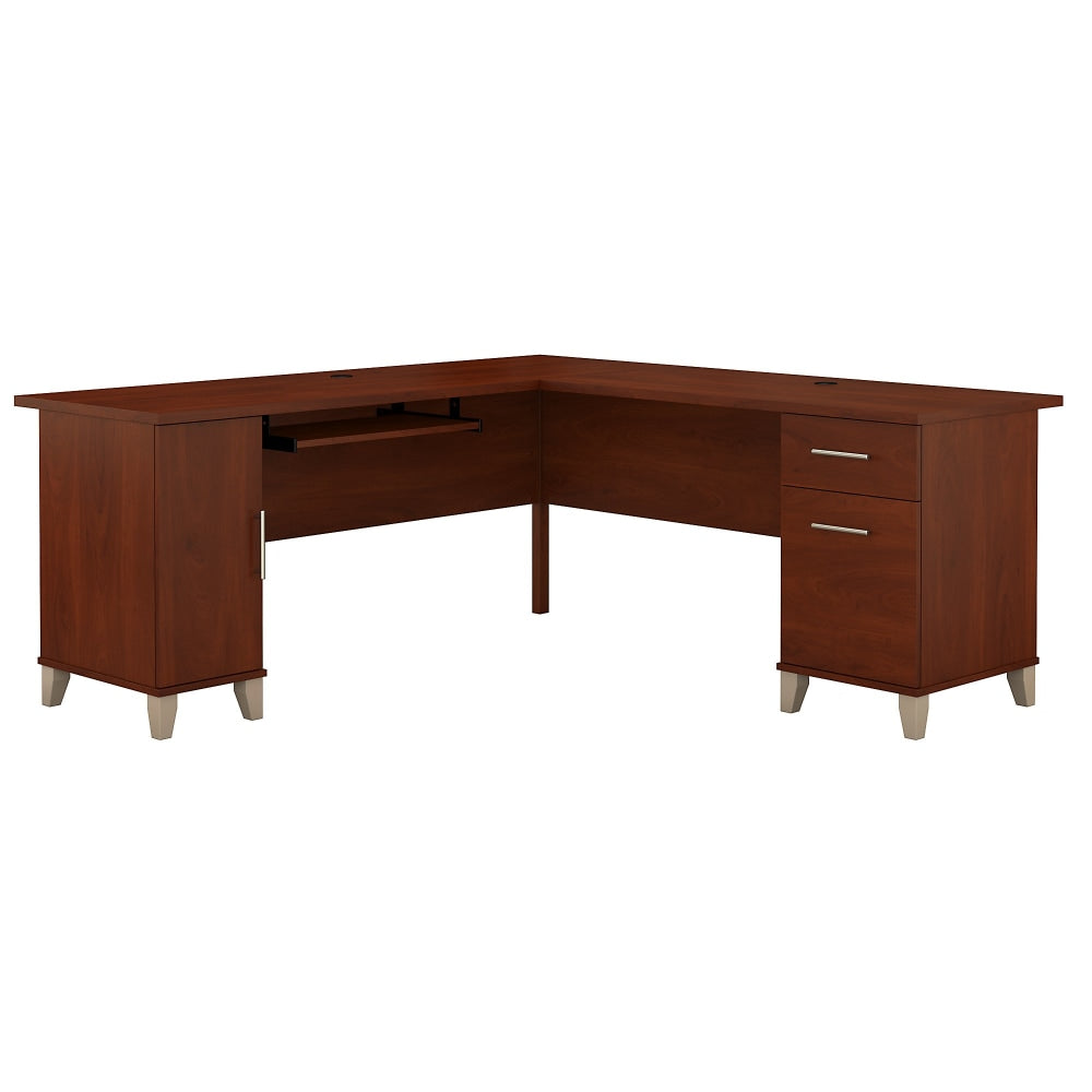 Bush Business Furniture Somerset 71inW L-Shaped Corner Desk, Hansen Cherry, Standard Delivery