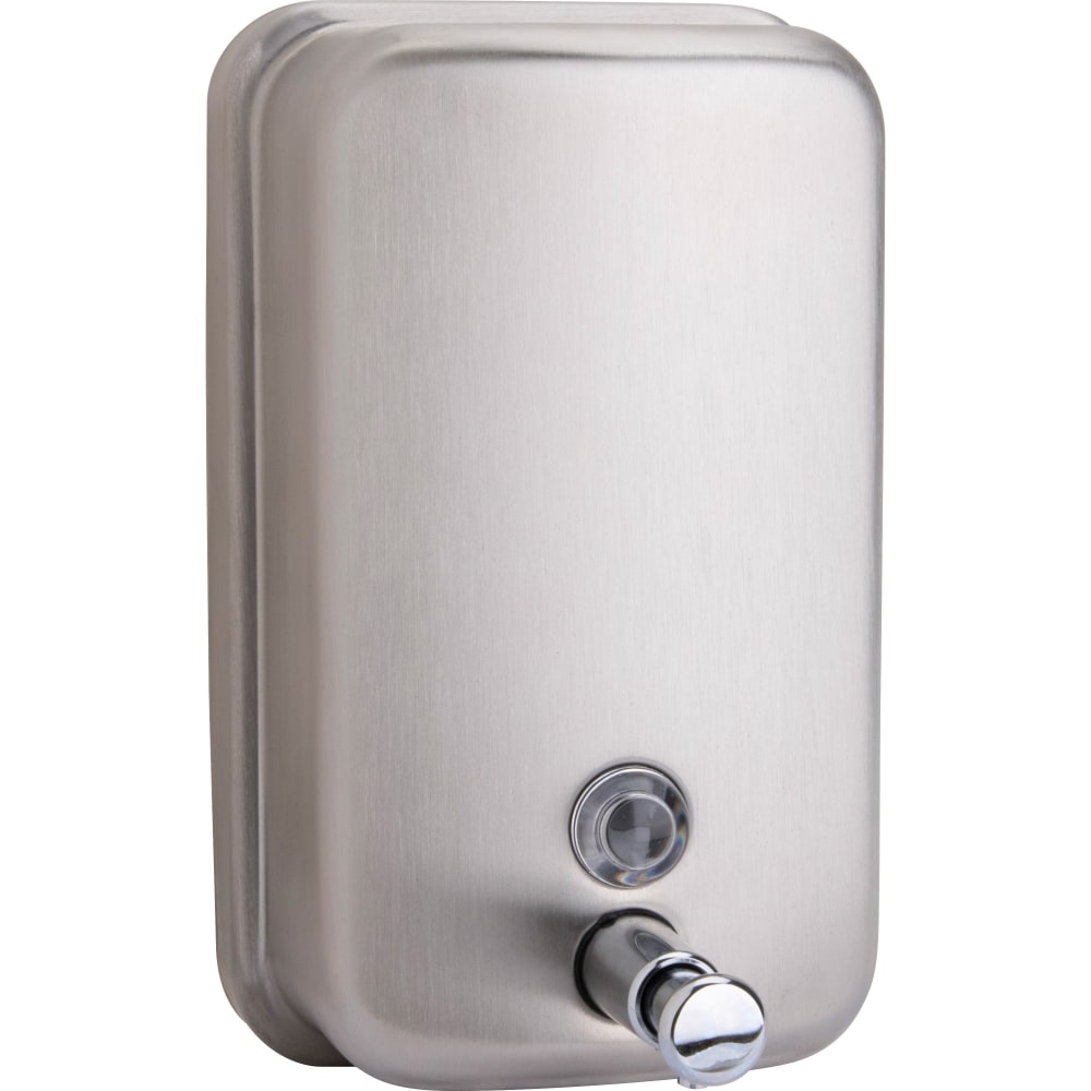 Genuine Joe Stainless Steel Hand Soap Dispenser, Silver