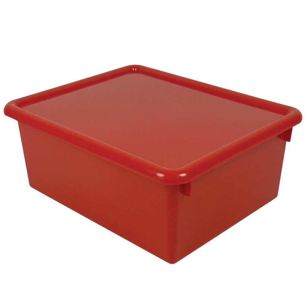 Romanoff Stowaway Letter Boxes With Lids, 5-1/4inH x 10-1/2inW x 13-1/4inD, Red, Pack Of 2 Boxes