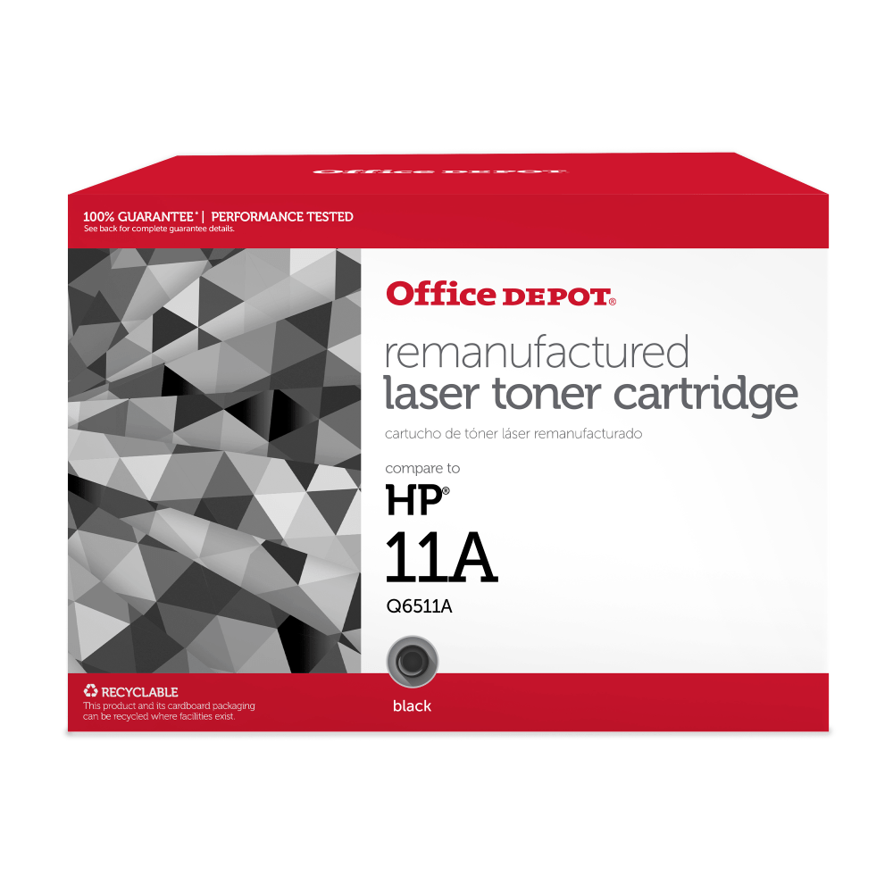 Office Depot Remanufactured Black Toner Cartridge Replacement For HP 11A