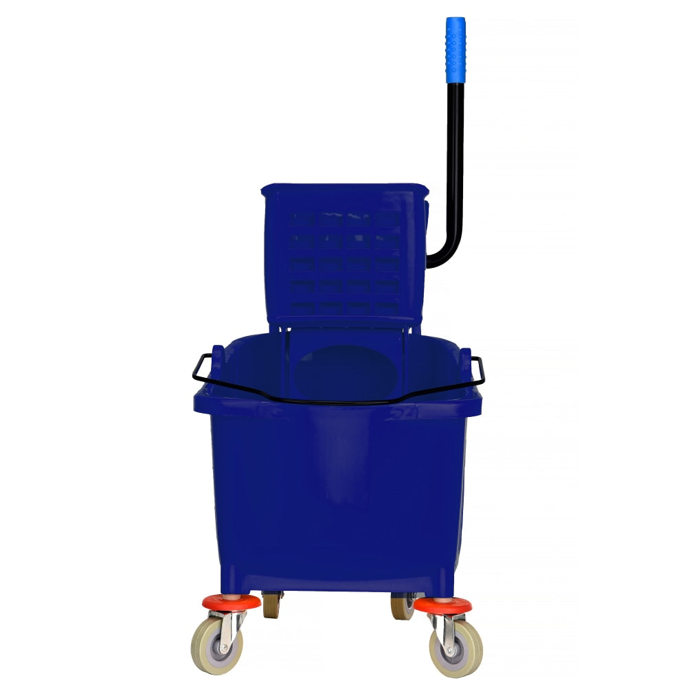 Alpine PVC Mop Bucket With Side Wringer, 36 Qt, 35inH x 15inW x 25inD, Blue