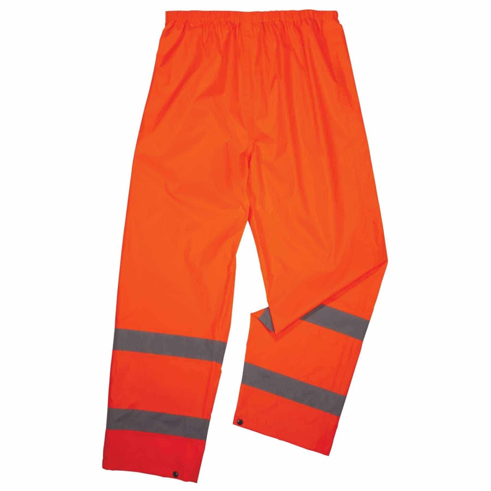 Ergodyne Glowear 8916 Class E Lightweight Hi-Vis Rain Pants, X-Large, Orange