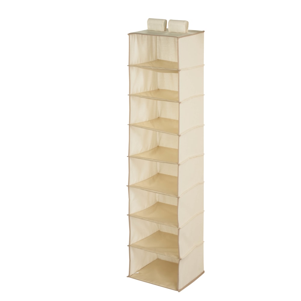 Honey-Can-Do 8-Shelf Hanging Vertical Closet Organizer, 54inH x 12inW x 12inD, Natural