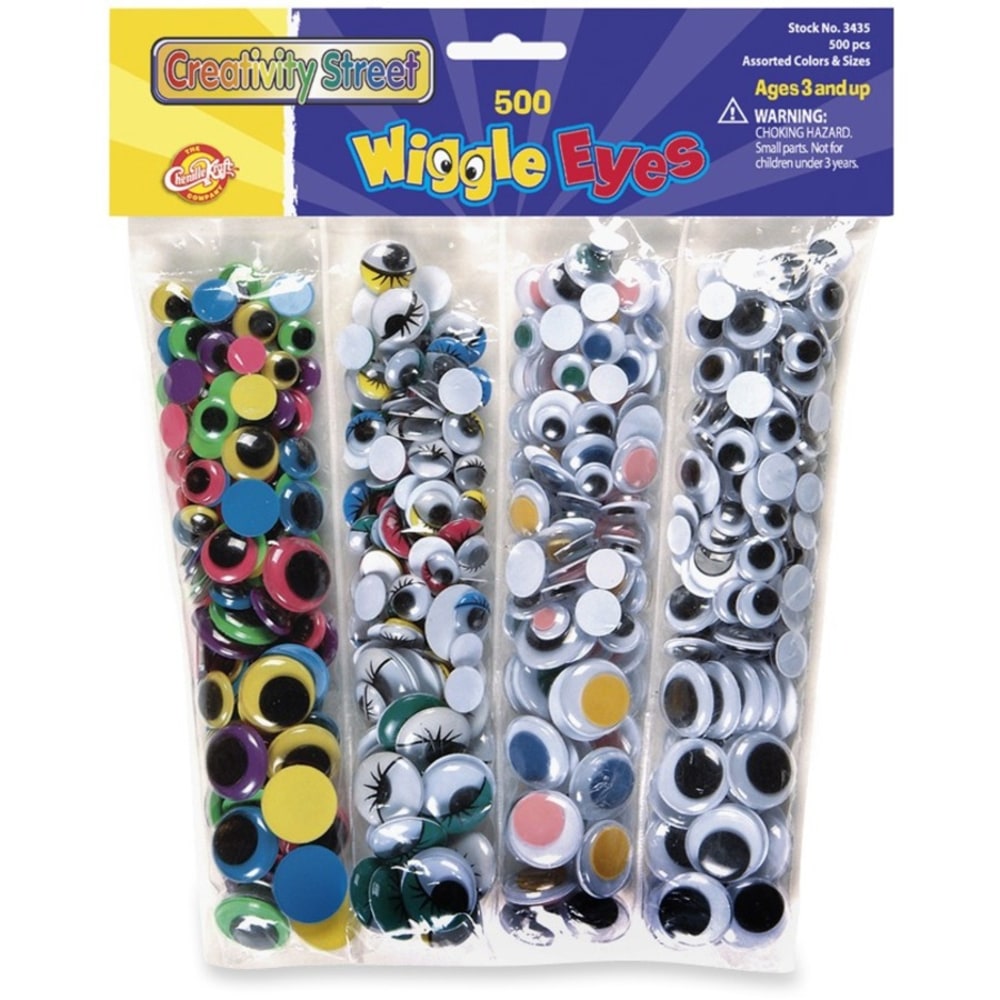 Chenille Kraft Wiggle Eyes Assortment, Pack Of 500