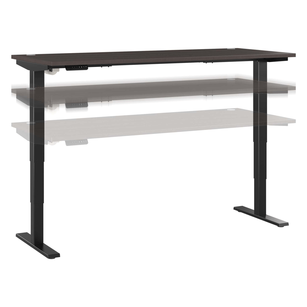 Bush Business Furniture Move 40 Series Electric 72inW x 30inD Electric Height-Adjustable Standing Desk, Storm Gray/Black, Standard Delivery