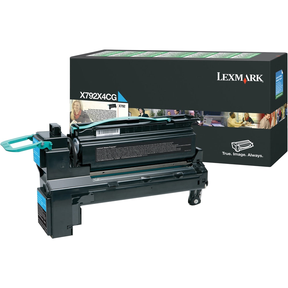 Lexmark X792X4CG Cyan Extra-High Yield Return Program Toner Cartridge