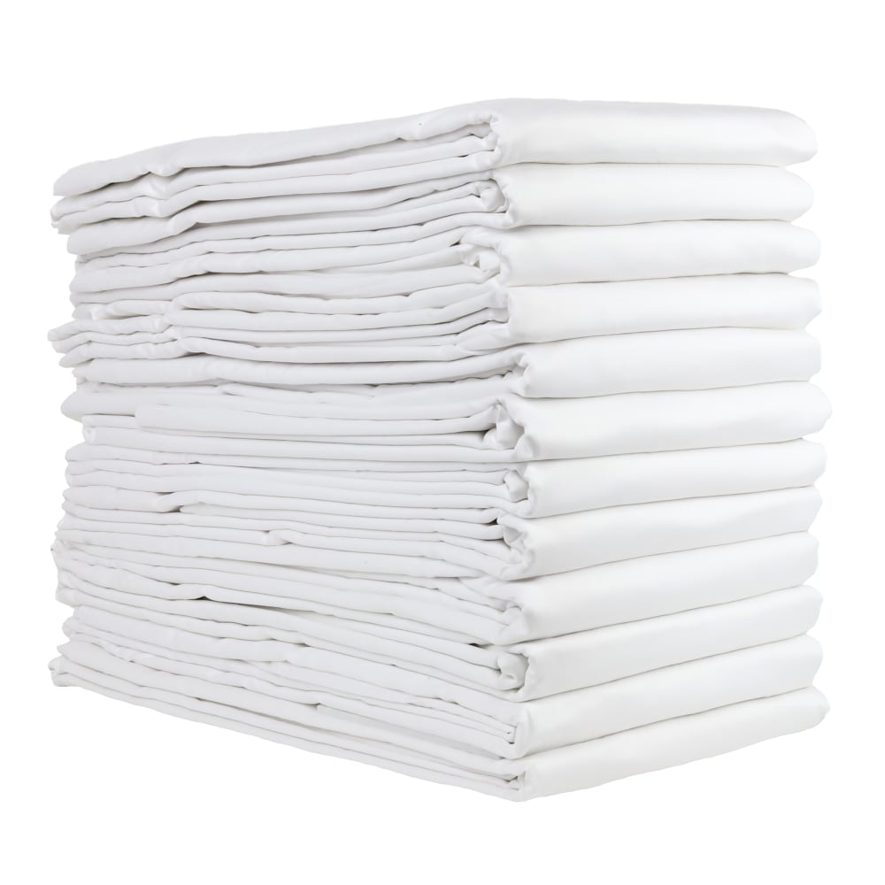 1888 Mills Suite Touch Deep Pocket Twin XL Fitted Sheets, 39in x 80in x 12in, White, Pack Of 24 Sheets