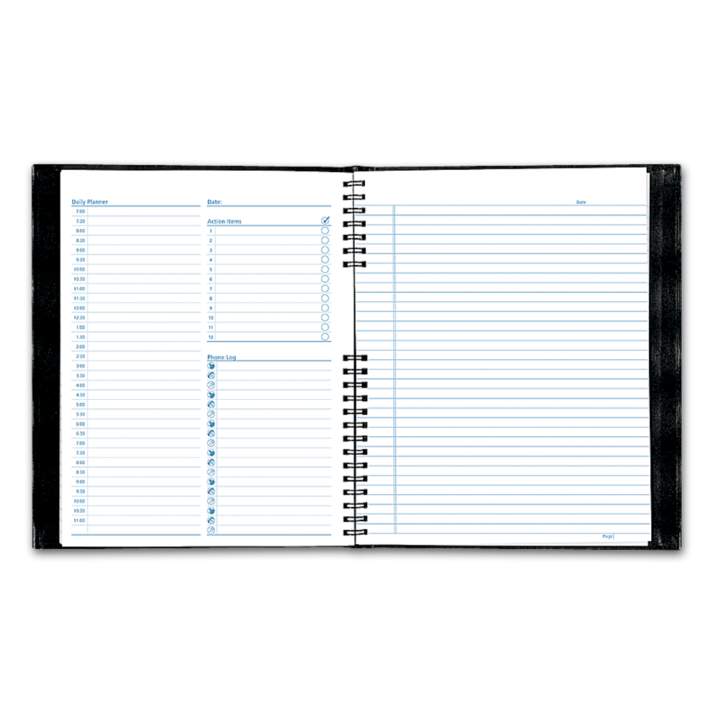 Rediform College Rule NotePro Organizer, 11in x 8 1/2in, Black