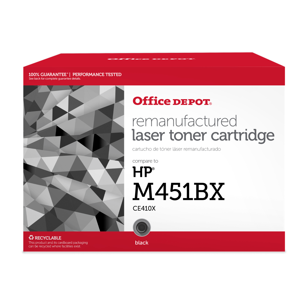 Office Depot Remanufactured Black High Yield Toner Cartridge Replacement For HP M451BX, CE410X