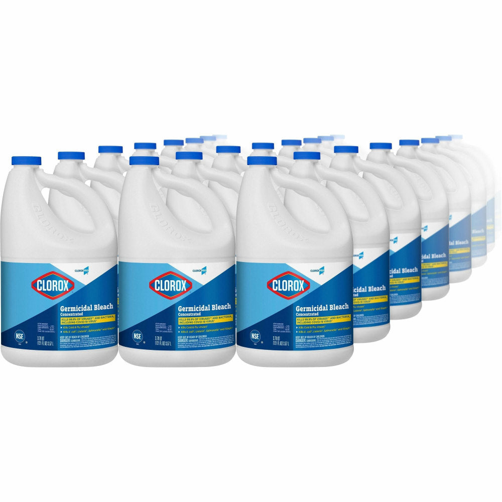 CloroxPro Germicidal Bleach - Concentrate Liquid - 121 fl oz (3.8 quart) - 84 / Bundle - Clear