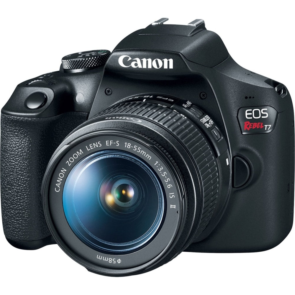 Canon EOS Rebel T7 24.1 Megapixel Digital SLR Camera with Lens - 0.71in - 2.17in - Autofocus - 3inLCD - 3.1x Optical Zoom - Optical (IS) - 6000 x 4000 Image - 1920 x 1080 Video - HD Movie Mode - Wireless LAN