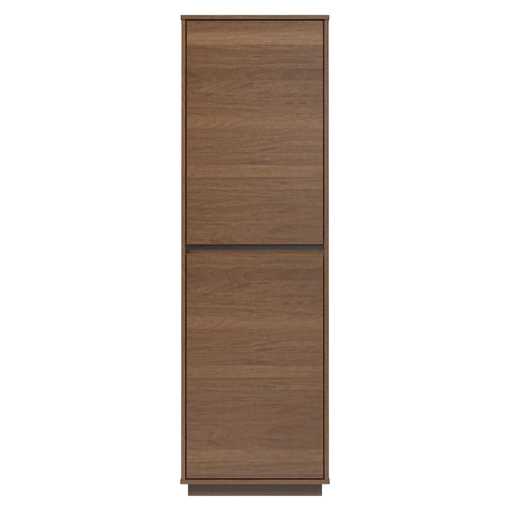 Linon Cowles 71inH 6-Shelf 2-Door Bookcase, Walnut