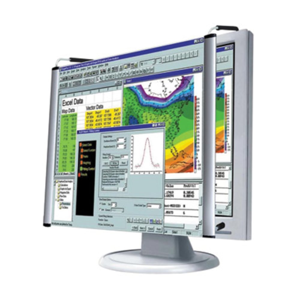 Kantek Lcd Monitor Magnifier 17in - Magnifying Area 14.50in Width x 12.38in Length - Overall Size 12.9in Height x 7in Width