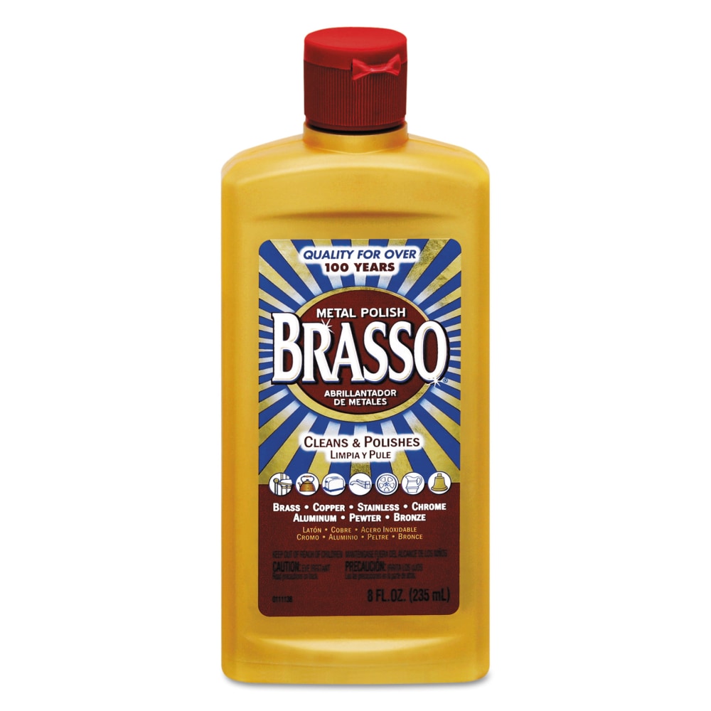 BRASSO Metal Surface Polish, 8 Oz Bottle, Case Of 8