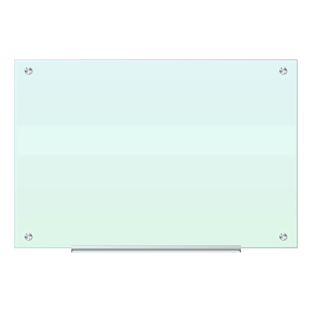 U Brands Frameless Magnetic Glass Dry-Erase Board, 36in x 24in, Frosted White (Actual Size 35in x 23in)