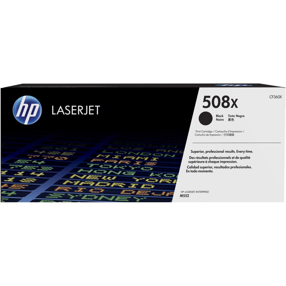 HP 508X Black High Yield Toner Cartridge, CF360XC