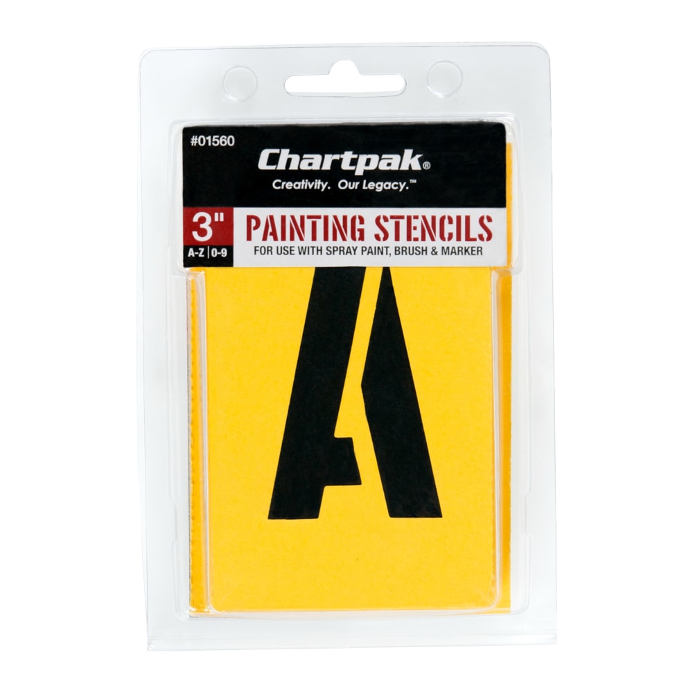 Chartpak Pickett Painting Stencils, Numbers/Letters, 3in