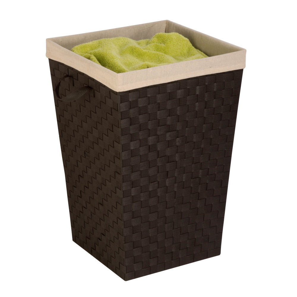 Honey-Can-Do Woven Strap Hamper, 26in, Black