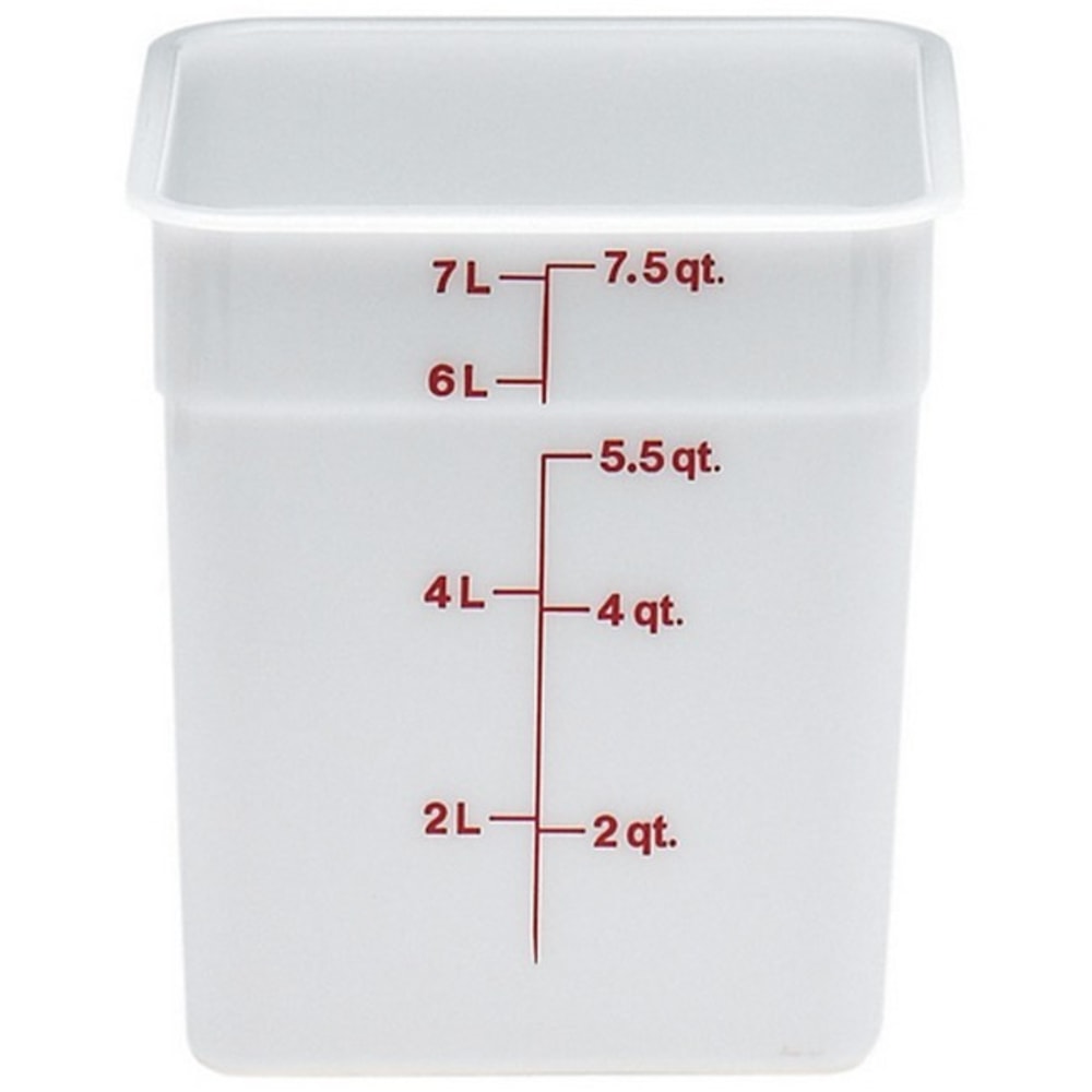 Cambro CamSquare Food Storage Container, 8 Quart, 9in x 1in x 8in, White