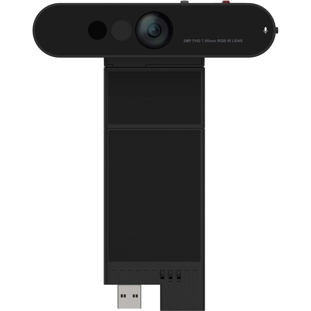 Lenovo ThinkVision MC60 Webcam - Black - USB Type A - 1 Pack(s) - 1920 x 1080 Video - 95 deg. Angle - Microphone - Monitor