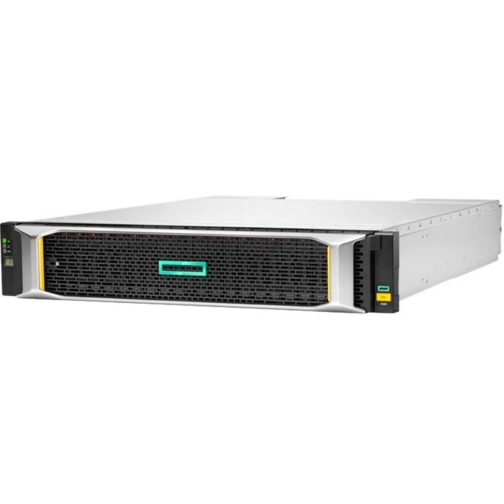 HPE MSA 2062 10GbE iSCSI SFF Storage - 24 x HDD Supported - 0 x HDD Installed - 24 x SSD Supported - 2 x SSD Installed - 3.84 TB Total Installed SSD Capacity - 2 x 12Gb/s SAS Controller - 24 x Total Bays