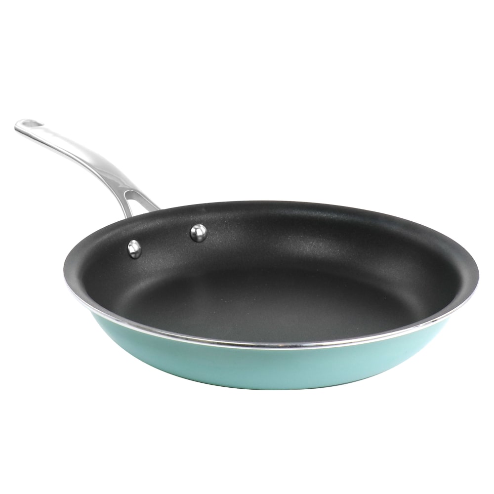 Martha Stewart Aluminum Frying Pan, 10in. Turquoise