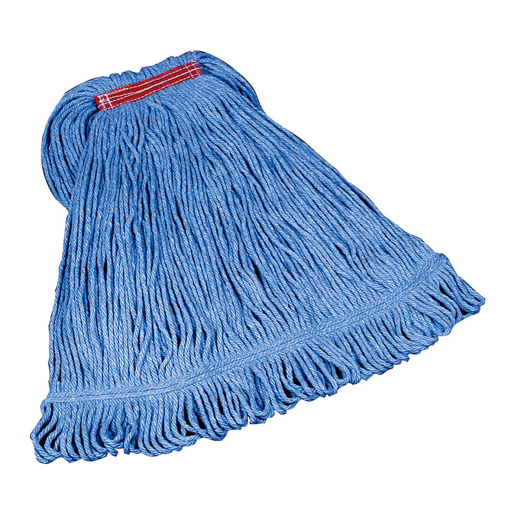 Rubbermaid Super Stitch Blend Mop, Medium 1in Headband, Blue