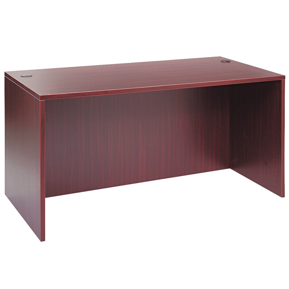 Alera Valencia 60inW Computer Desk Shell, Mahogany