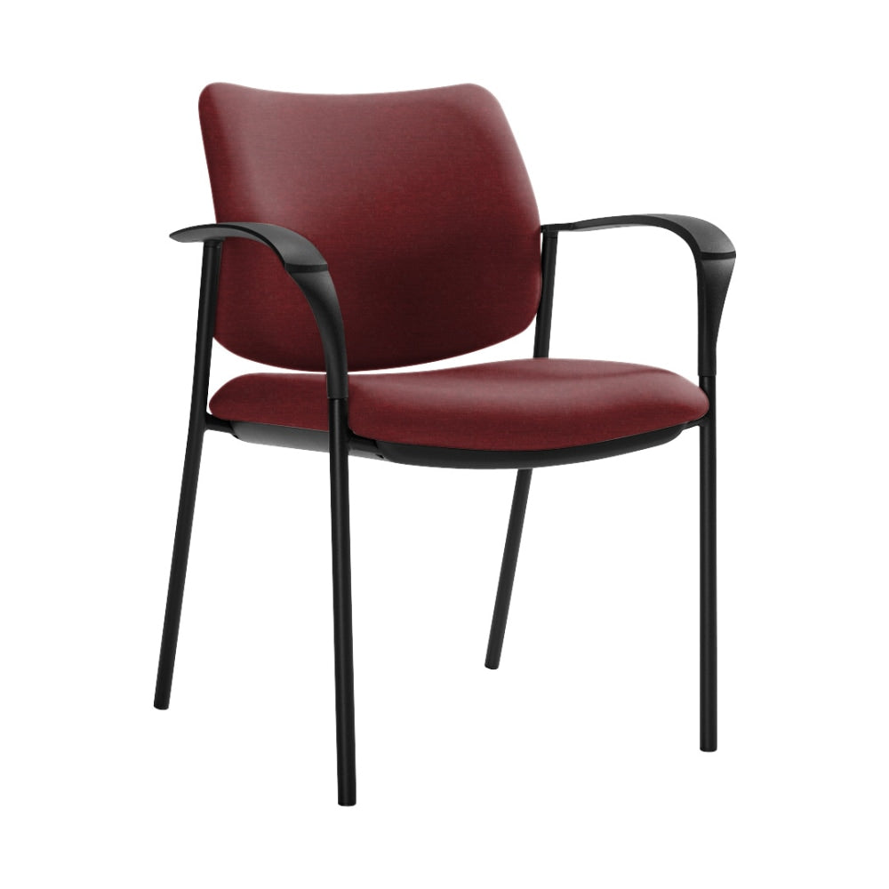 Global Sidero Armchair, 32inH x 25 1/2inW x 24inD, Red Rose/Black