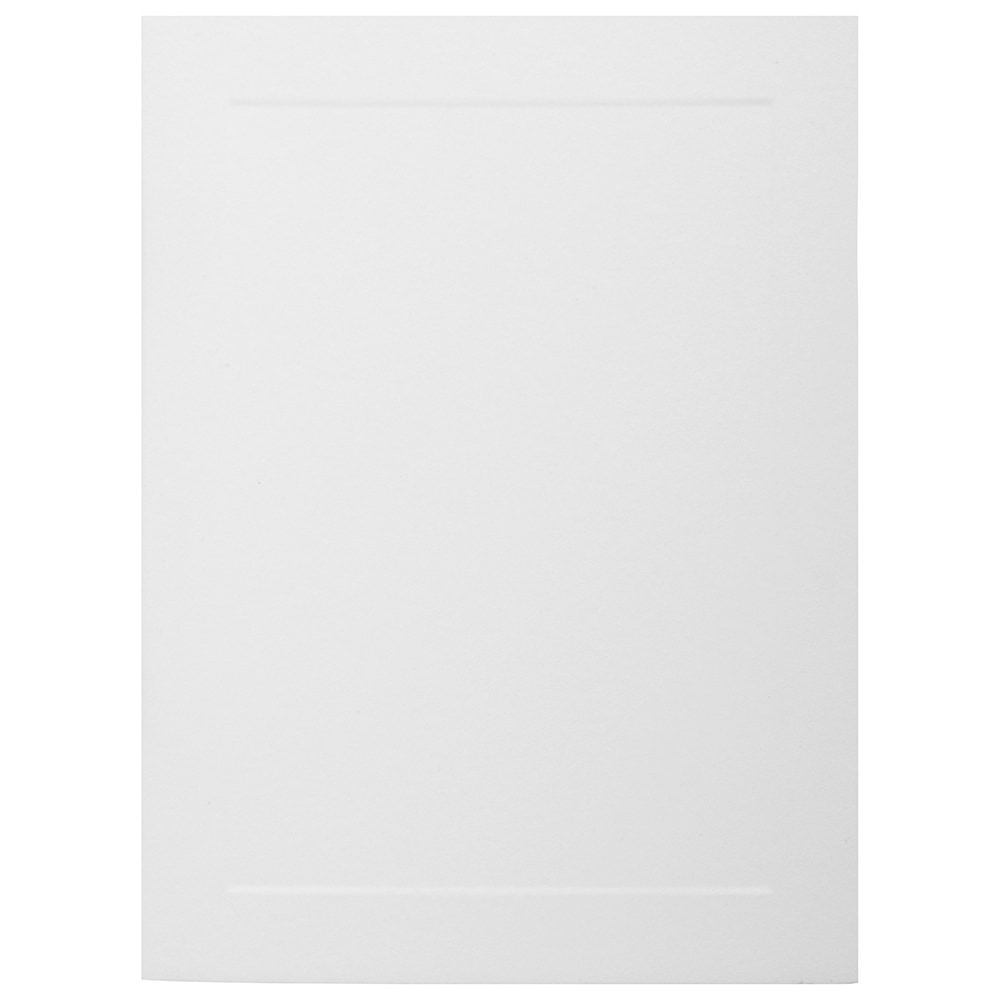 JAM Paper Fold-Over Cards, With Panel, A6, 4 5/8in x 6 1/4in, Strathmore Bright White, Pack Of 25