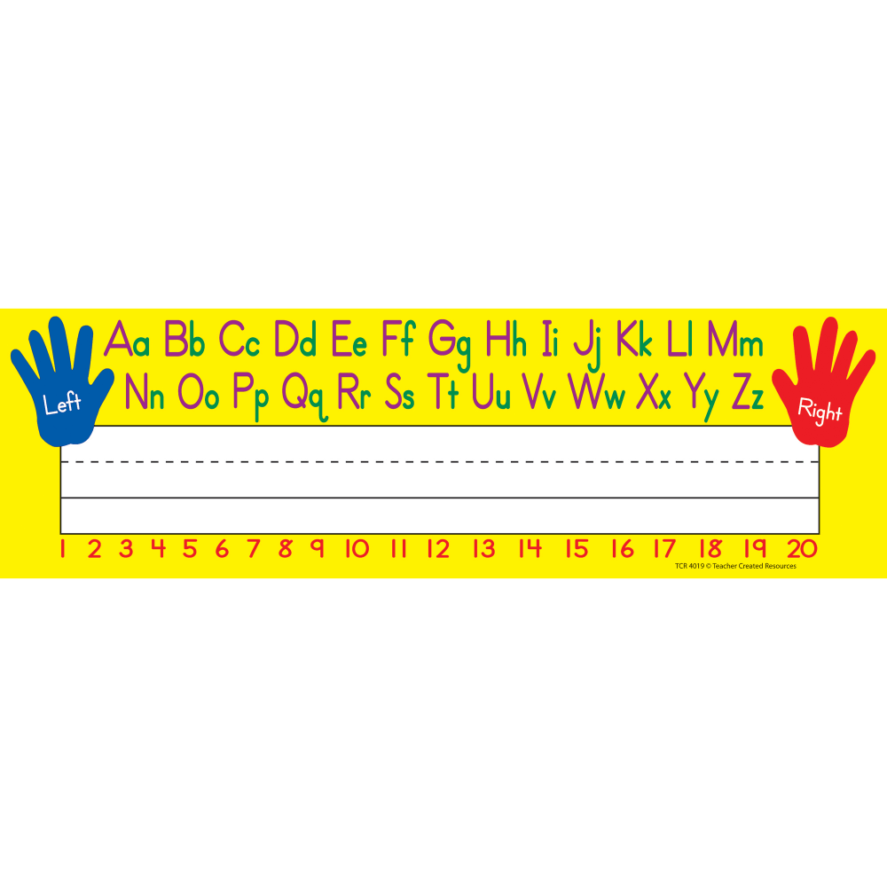 Teacher Created Resources Name Plates, Left/Right Alphabet, 36 Plates Per Pack, Set Of 6 Packs