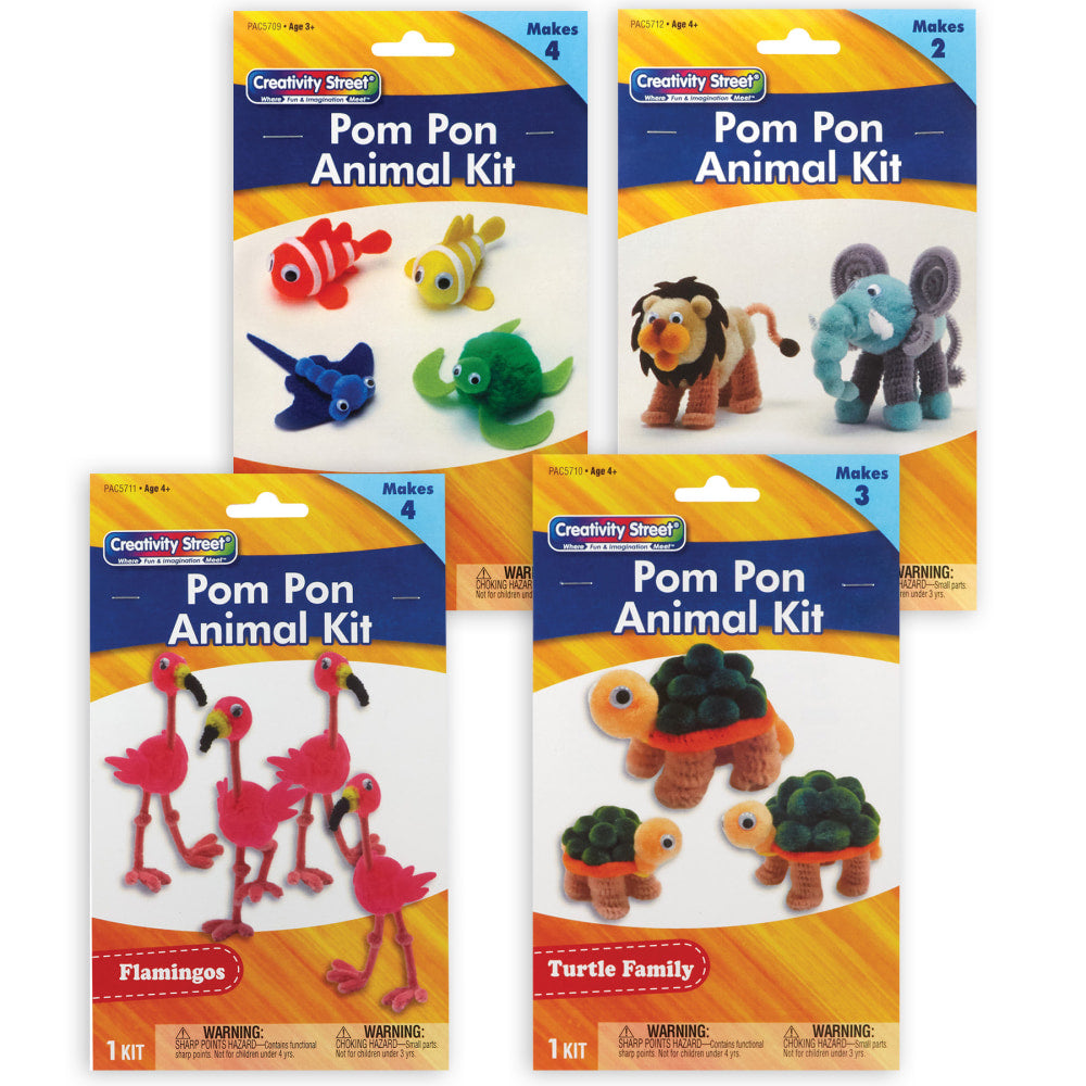 Creativity Street Foam Animal Craft Kits, Pack Of 4 Kits