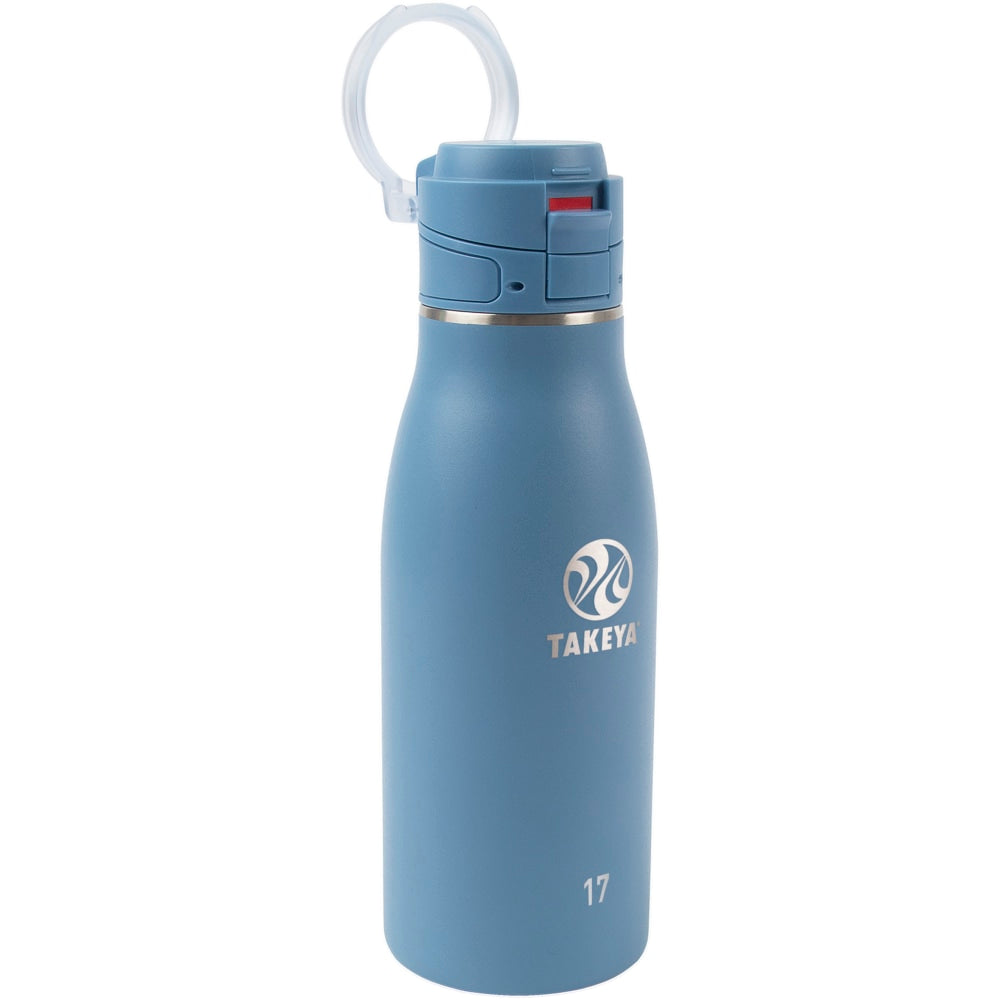 Takeya Traveler FlipLock Bottle, 17 Oz, Bluestone