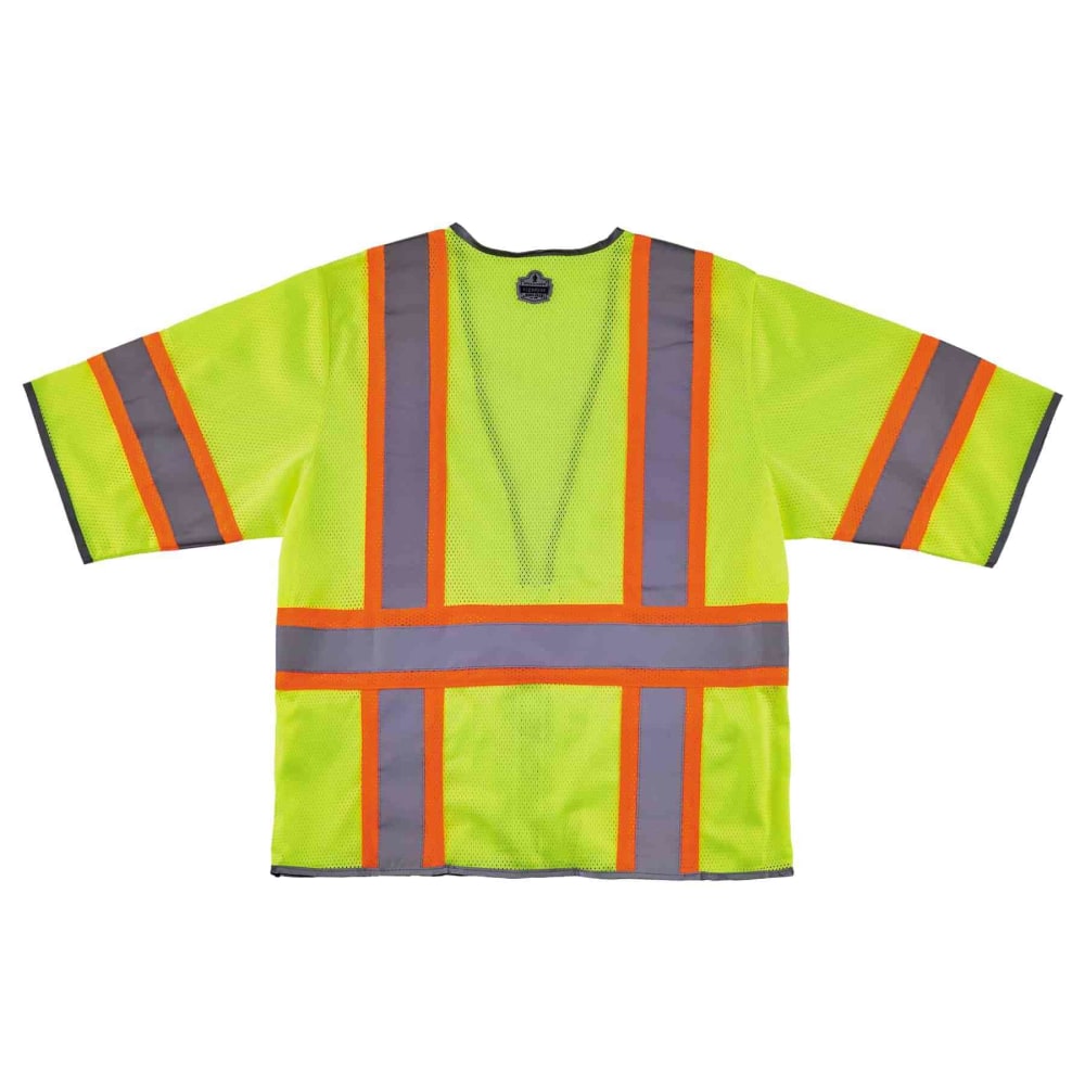 Ergodyne GloWear Safety Vest, 2-Tone Hi-Vis Surveyor 8346Z, Class 3, Large/X-Large, Lime