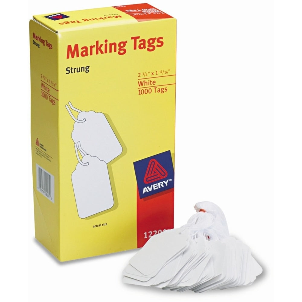 Avery Marking Tags, 2 3/4in x 1 7/10in, White, Pack Of 1,000