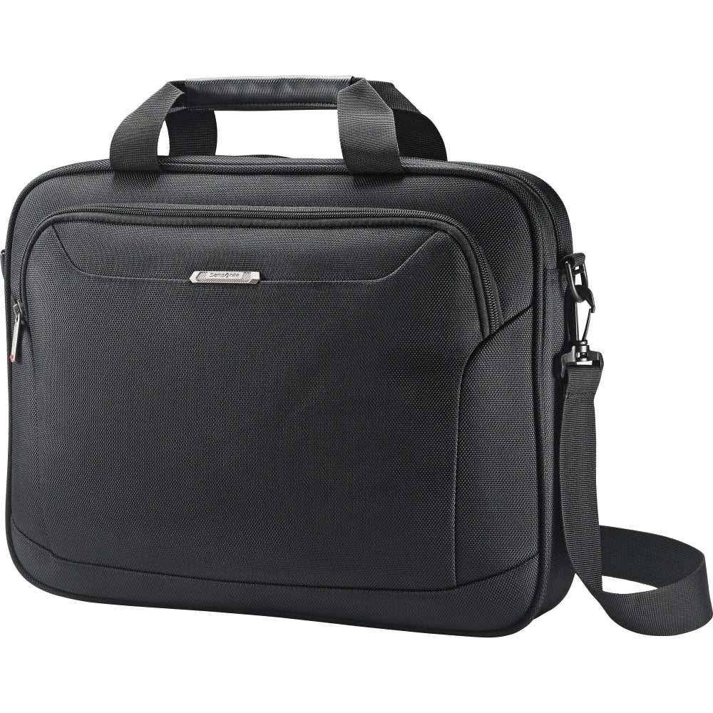 Samsonite Xenon Carrying Case for 15.6in Notebook - Black - Drop Resistant Interior, Shock Resistant Interior - 1680D Ballistic Nylon Body - Tricot Interior Material - 12.8in Height x 16.3in Width x 2in Depth - 1 Each