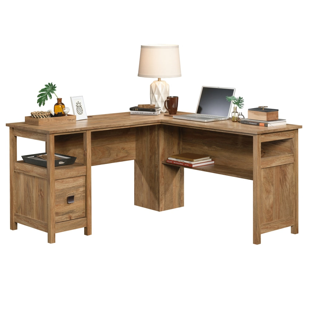 Sauder Cannery Bridge 59inW L-Shaped Corner Desk, Sindoori Mango