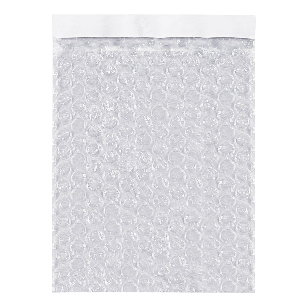 Partners Brand Self-Seal Bubble Pouches, 8-1/2inH x 6inW, Clear, Case Of 650 Pouches