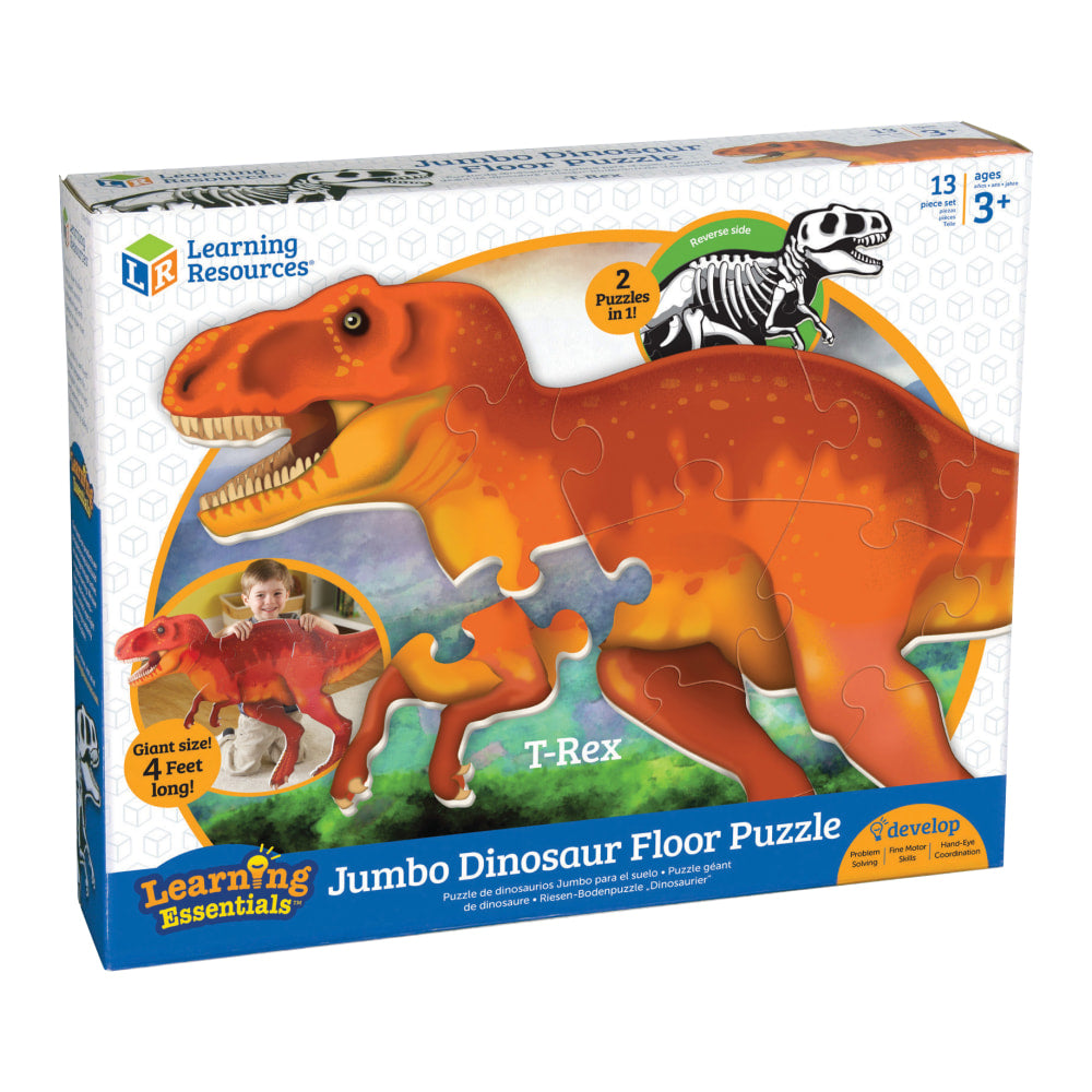 Learning Resources T-Rex Jumbo Dinosaur Floor Puzzle, Pre-K To Grade 4