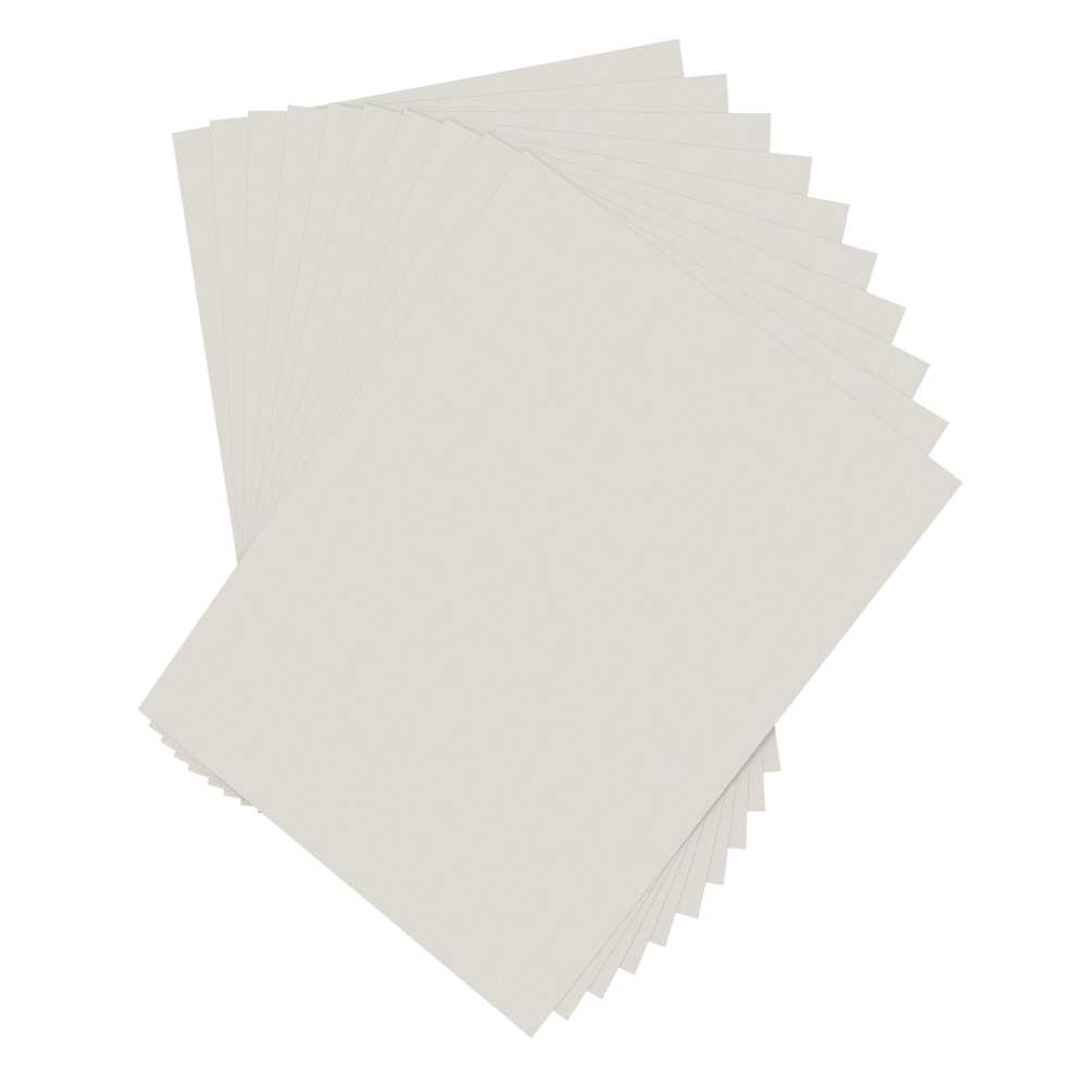 Office Depot Brand Construction Paper, 18in x 24in, 100% Recycled, Stone White, Pack Of 50 Sheets