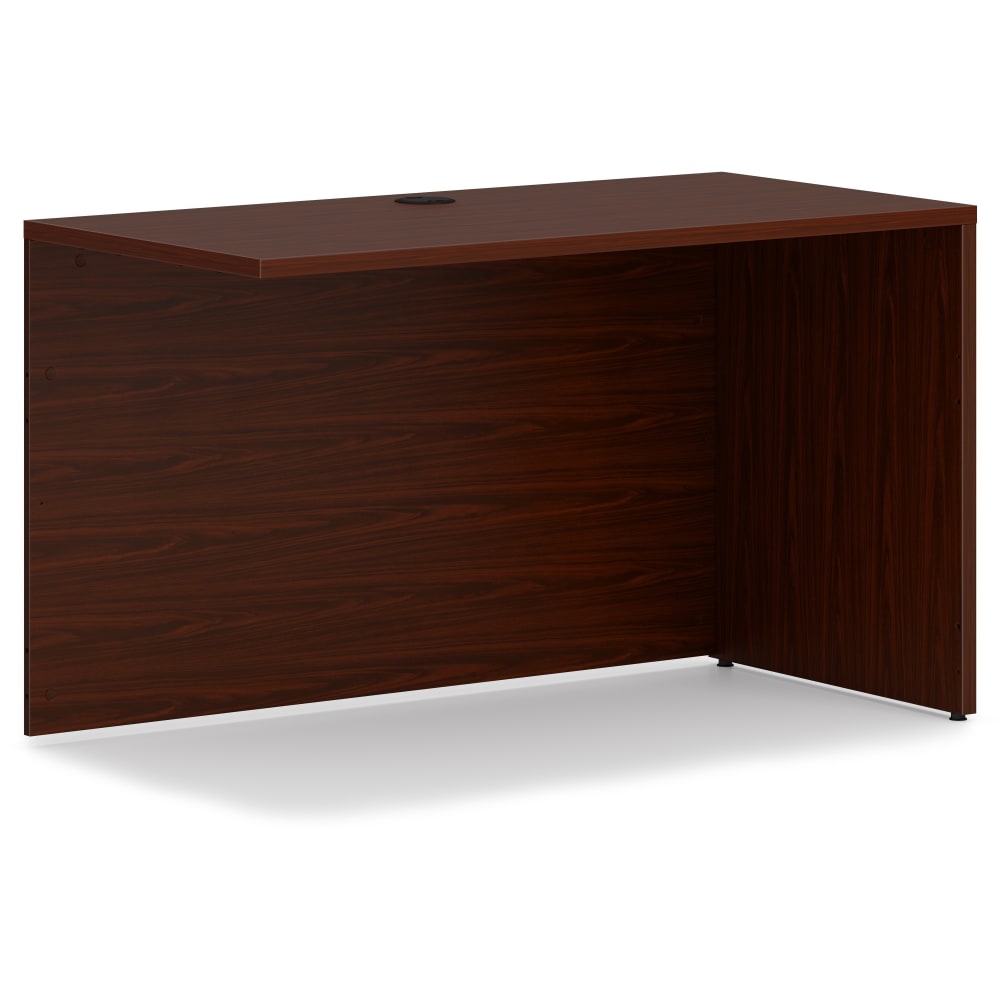 HON Mod 48inW Desk Return Shell Credenza, Mahogany